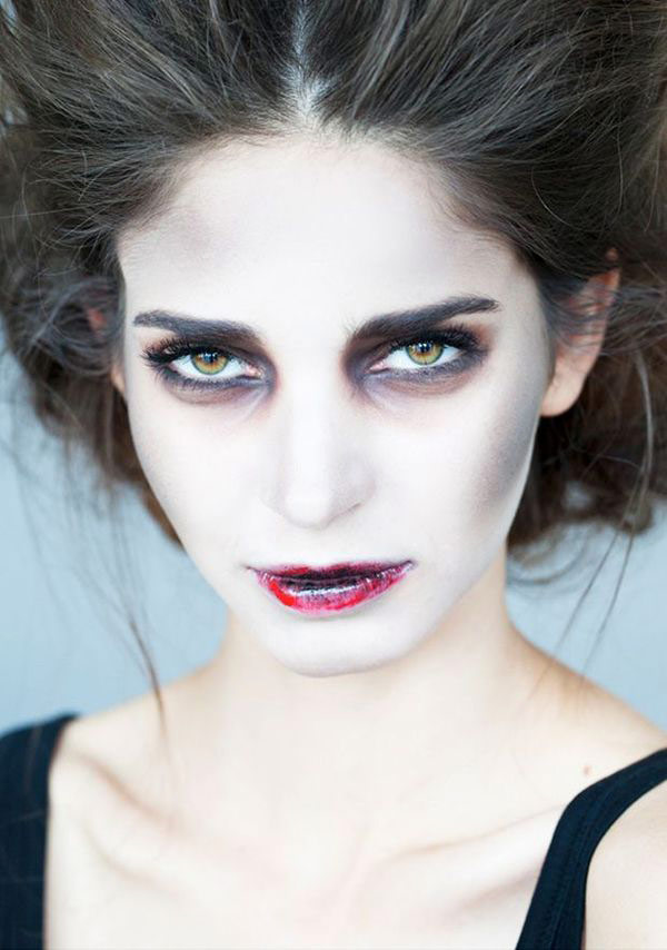 как сделать макияж зомби Хэллоуин пошагово
